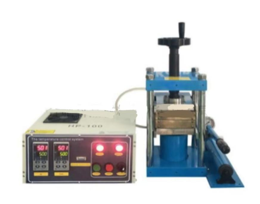 JKZC-RY24T 型750℃&24T小型平板熱壓機 (135x135 mm,上下板獨立控溫)